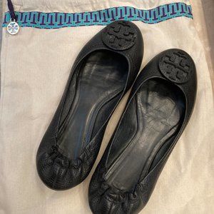 Tory Burch Reva Flats - Black -- Size 8 - Leather